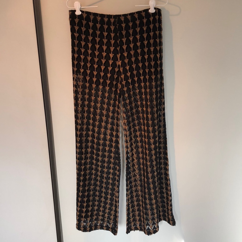 Free People crochet wide leg pants